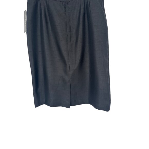Kasper Black Knee-Length Pencil Skirt Womens Size 16 textured satin new - Picture 3 of 5